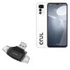 BoxWave Smart Gadget Compatible with Coolpad Cool 20 - AllReader SD Card Reader, microSD Card Reader SD Compact USB - Jet Black view 1