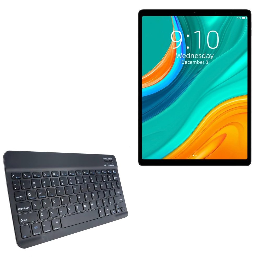 BoxWave Keyboard Compatible with Chuwi HiPad Plus - SlimKeys Bluetooth Keyboard, Portable Thin with Chiclet-Style Keys - Jet Black