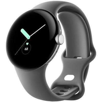 Google | Pixel Watch | Android Smartwatch with Fitbit Activity Tracking | Fitness and Sleep Tracker with Heart Rate Tracker | 41mm | Supports LTE (Silver case w/Gray Active Band) (Renewed)