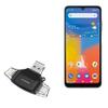 BoxWave Smart Gadget Compatible with Consumer Cellular ZMax 5G - AllReader SD Card Reader, microSD Card Reader SD Compact USB - Jet Black view 1