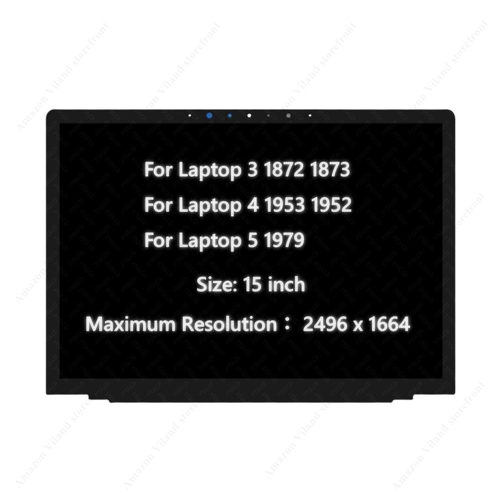 15.0" LCD Screen for Microsoft Surface Laptop 4 1953 1952 LCD LED Touch Screen Display Assembly Digitizer 24961664 Panel