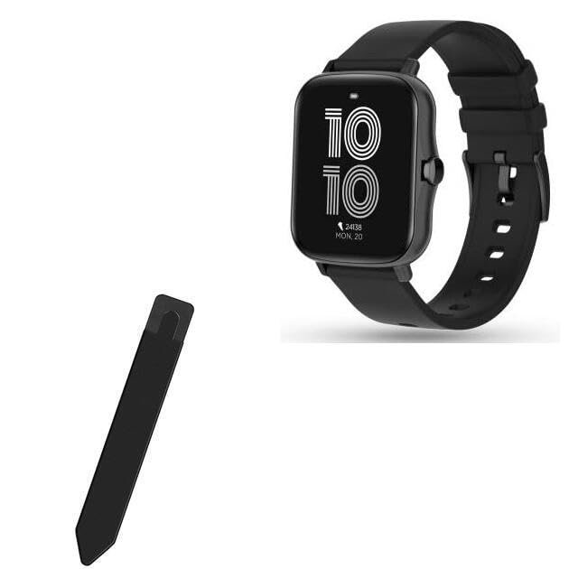 BoxWave Stylus Pouch Compatible with Pebble Spark - Stylus PortaPouch, Pen Stylii Holder Carrier Portable Self-Adhesive - Jet Black