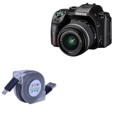 BoxWave Cable Compatible with Pentax KF - miniSync, Retractable, Portable Sync Cable