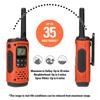 Motorola Solutions, Portable FRS, T605_H2O, Talkabout, Two Way Radios Waterproof Walkie Talkie Emergency Preparedness, Rechargeable, 22 Channel, 35 Mile, Orange W/Black, 2 Pack view 4