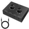 DAGIJIRD 4 Way 3.5mm Stereo Audio Switch Manual Selector Splitter Box Bi-Directional Audio Switch (4 in 1 Out / 4 in 1 Out) view 1