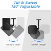 notiela Speaker Wall & Ceiling Mount for Roku Wireless Speakers Mount, Tilt and Swivel Adjustable Speaker Mount for Roku Speaker Wall Mounts with Hardware Kit,2 Pack-Black view 3