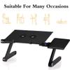 Laptop Stand,Portable Laptop Bed Tray Table,Adjustable Height and Angle,Suitable for Bedroom,Living Room,Sofa,Pink, Black view 4