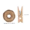 jojofuny 2rolls Garden Twine Strings Wooden Clips Sturdy Jute Rope for Wrapping view 2