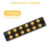 Duogalia 12 Simplex ST Fiber Patch Panel with Simplex Singlemode Yellow ST Adapters, 12 Fiber Ports view 3