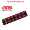 Duogalia 12 Simplex ST Fiber Patch Panel with Simplex Singlemode Red ST Adapters, 12 Fiber Ports view 3