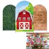 Ellteecz Green Leaves Arches Backdrop Cover with Stand for Kids Cows Birthday Party Arch Background Stand Stretchy Fabric Covers Baby Shower Wedding Parties Decor Decorations 3.3x6.5FT view 2
