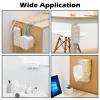 LIOUCBD 4 Pcs Power Strip Wall Mount, Self-Adhesive Punch-Free Socket Holder, Desktop Plug-in Socket Fixer for Kitchen Home Office Table Wall Cable Management Surge Protector (4 Colors) view 3