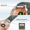 AEMALL 20mm Watch Band Replacement for Garmin fenix 5S/5S Plus/6S/7S/Instinct 2S/D2, Quick Fit Soft Silicone Strap with Rose Gold Buckle Breathable Waterproof Wristband Accessory (Color : Army Green view 4