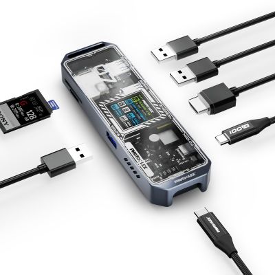 PHOTOOLEX USB C Hub(7 in 1) with HDMI Port 4K@60Hz, 100w PD Power Delivery, 3 USB-A 5Gbps Data Ports, SD/TF Card Reader, Desigend for MacBook Air, MacBook Pro, XPS, and More