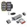 3IN1 SD Card Reader for iPhone iPad MacBook+12 Slots SD Card Case