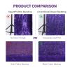 SquarePie Sequin Backdrop Less Transparent Background Sparkly Curtain for Wedding Halloween Party 8FT x 8FT Purple view 3