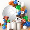 Renaiss 6x6ft White Volleyball Round Backdrop Cover Volleyball Club Circle Photography Background Outdoor Sports Themed Birthday Baby Shower Fans Event Athletes Party Decor Arch Photo Booth Props view 3