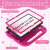 BMOUO Kids Case for Samsung Galaxy Tab A11+ Plus 11 2026/A9+ Plus 2023 11 inch Tablet, with Screen Protector, Shockproof Lightweight Stand Handle Galaxy Tab A11 Plus/A9 Plus Case for Kids, Rose view 3