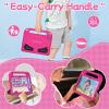 BMOUO Kids Case for Samsung Galaxy Tab A11+ Plus 11 2026/A9+ Plus 2023 11 inch Tablet, with Screen Protector, Shockproof Lightweight Stand Handle Galaxy Tab A11 Plus/A9 Plus Case for Kids, Rose view 4