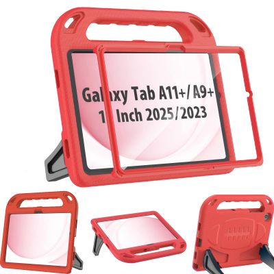 BMOUO Kids Case for Samsung Galaxy Tab A11+ Plus 11 2026/A9+ Plus 2023 11 inch Tablet, with Screen Protector, Shockproof Lightweight Stand Handle Galaxy Tab A11 Plus/A9 Plus Case for Kids,Red