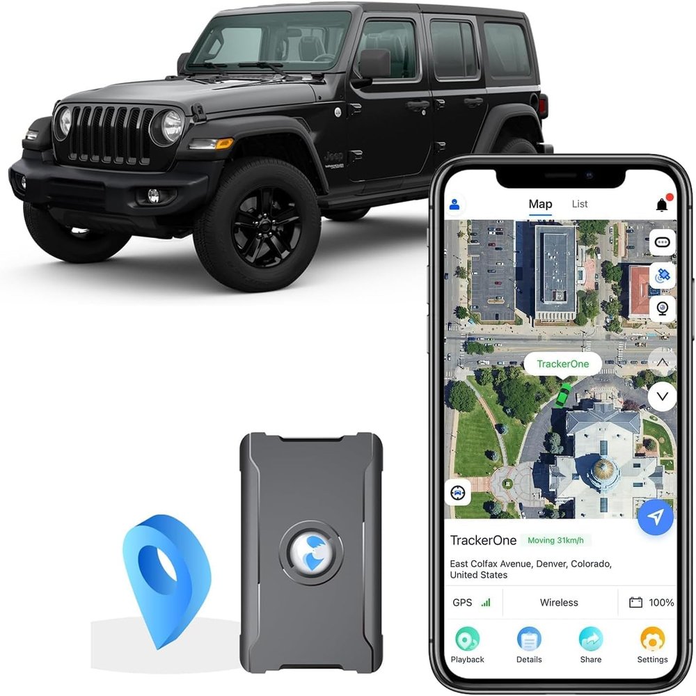 4G GPS Tracker for Vehicles Car Kids, Car Tracker Device Hidden Tracking Devices for Cars Hidden Subscription Needed 10S Update Strong Magnetic Long Battery Life (Tracker)