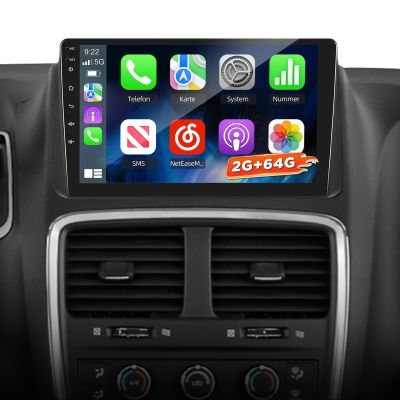 NHOPEEW 9 Inch Touchscreen Android 13 Headunit - Wireless CarPlay & Android Auto/WiFi/EQ/GPS + AHD Backup Camera for Dodge Grand Caravan 2011-2020 and Chrysler Grand Voyager 2011-2015