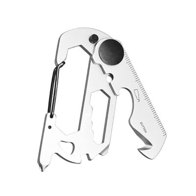 Acinkeety 9-in-1 Multifunction Tool Keychain Carabiner Wrench Bottle Opener Bicycle Tools Outdoor Survival Multitool