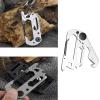 Acinkeety 9-in-1 Multifunction Tool Keychain Carabiner Wrench Bottle Opener Bicycle Tools Outdoor Survival Multitool view 3