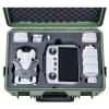 Lykus Titan MM410 Waterproof Hard Case (Green) for DJI Mini 4 Pro/Mini 3/Pro and DJI RC 2/RC/RC-N2/N1, Support 7 batteries and RC lanyard [CASE ONLY] view 1