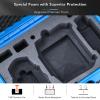 Lykus Titan MM410 Waterproof Hard Case (Blue) for DJI Mini 4 Pro/Mini 3/Pro and DJI RC 2/RC/RC-N2/N1, Support 7 batteries and RC lanyard [CASE ONLY] view 4