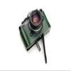 Handmade Genuine Real Leather Half Camera Case Bag Cover for Nikon Z f Nikon Zf Green Color view 1