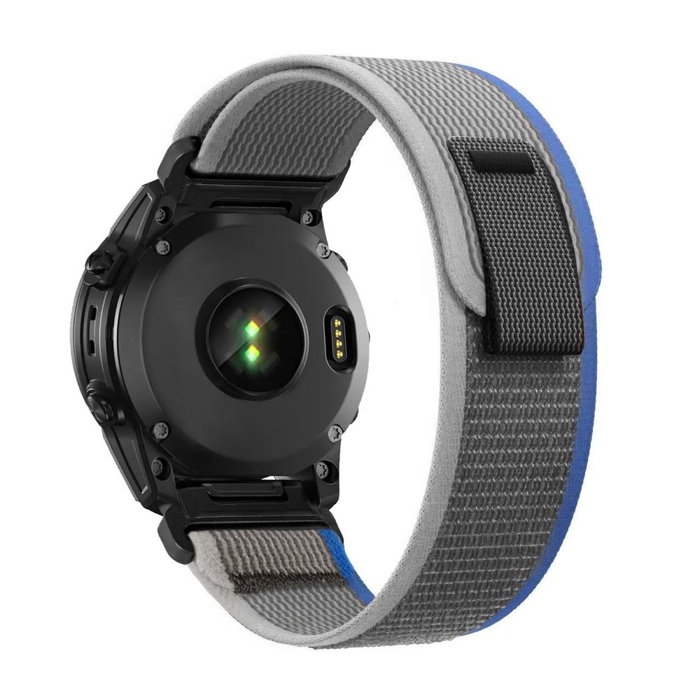 OUTVI Trail Loop Nylon Band compatible with garmin fenix 5x 6x 7x 3 hr 26mm quick fit bands Epix Pro Gen 2 51mm Enduro 2 D2 Delta PX BRAVO Rugged Braided Elastic Weave Strap men women LIGHT GRAY