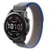 OUTVI Trail Loop Nylon Band compatible with garmin fenix 5x 6x 7x 3 hr 26mm quick fit bands Epix Pro Gen 2 51mm Enduro 2 D2 Delta PX BRAVO Rugged Braided Elastic Weave Strap men women LIGHT GRAY view 2