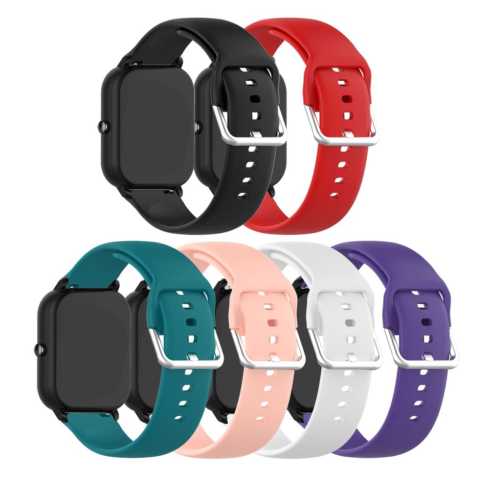 Bands Compatible for SKG V9 PRO/TOZO S3 S5/Fitpolo GTX12/ENOMIR GTX12/Csasan T70/SWGOTA S61 Replacement Wristbands, Colourful Silicone Bracelet Quick Release Strap Arm Bands, Soft and Durable