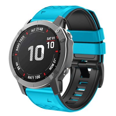 OUTVI 22mm watch band for garmin watch fenix 8 47mm fenix 6 pro solar fenix 7 pro sapphire solar fenix 5 quickfit 22 watch bands for garmin watch replacement strap blue green black