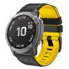 OUTVI 22mm watch band for garmin watch fenix 8 47mm fenix 6 pro solar fenix 7 pro sapphire solar fenix 5 quickfit 22 watch bands for garmin watch replacement strap black yellow view 1