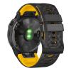 OUTVI 22mm watch band for garmin watch fenix 8 47mm fenix 6 pro solar fenix 7 pro sapphire solar fenix 5 quickfit 22 watch bands for garmin watch replacement strap black yellow view 3