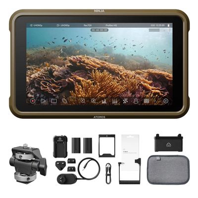 Atomos Ninja 5.2" 4K HDMI Recording Monitor 5" Accessory Kit (Version II) for Select Shinobi and Ninja Monitors, Swivel and Tilt Adjustable Monitor Mount Bundle Set