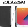 2 Pack GHINL Case for iPad 9th/8th/7th Generation Cases (2021/2020/2019) iPad 10.2-Inch Case with Pencil Holder [Sleep/Wake] Slim Soft TPU Back Smart Stand Protective Cover Cases (Light Pink+Black) view 3