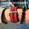OUTVI 26mm watch band for garmin fenix 5x 6x Pro 7x 3 hr Epix Pro Gen 2 51mm Enduro 2 Descent Mk1 Mk2 Mk2i Mk3i tactix dual colors rugged silicone quick fit 26 watch bands men women RED BLACK view 2