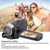 16MP 1080P DV Camera, 2.7in TFT Rotatable Screen, 16x Digital Zoom, Selfie Fill Light, Large Capacity, USB Port, Ideal Gift (Black) view 4