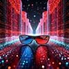 1Pcs Black Adult Black Frame Red Blue 3D Glasses for Dimensional Anaglyph Movie Game 3D Viewing Glasses view 3