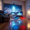 1Pcs Black Adult Black Frame Red Blue 3D Glasses for Dimensional Anaglyph Movie Game 3D Viewing Glasses view 4