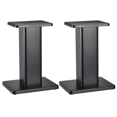 MECCANIXITY Wood Speaker Stands, 2 Pack 15.7 Inch (40cm) Universal Speaker Stand Hollowed Bases Enhanced Audio Listening for Home Theaters Cinema