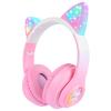 SUMERBEE Cat Ear Kids Headphones Wireless, LED Light up Bluetooth Headphones with Microphone for Toddler/Teenagers/Adult (Pink Pro) view 1