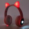 Illuminated Cat Ear Gaming Headset Bluetooth Support Small Memory Card Mode Gaming Headset with LED Microphone LED Gaming Headset view 4