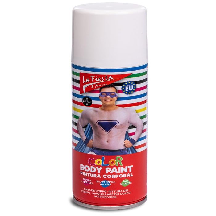 Trucco spray per il corpo bianco ml 200 approx. con cartellino/etichetta, multi-coloured, Medium