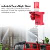 Walfront Industrial Siren Alarm 130db Volume Adjustable Strobe Sound Light Alarm Emergency Strobe Warning Light Outdoor for Mine Factory Construction (DC24V) view 4