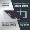 Sabre 2-in-1 Personal Alarm with LED Light & SOS Button, 130dB Siren Heard from 1,800-feet (500-meters), Spring Clip for Easy Carry on Backpacks & Purses, Rechargeable with Charging Cord Included view 4