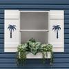 Board and Batten PVC Exterior Shutter with Palm Tree Cutout (11.5 inch x 43 inch) view 2